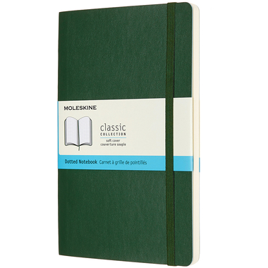 MOLESKINE Carnet Classic SC Large 853600042 myrtenvert, dots 240 feuil.