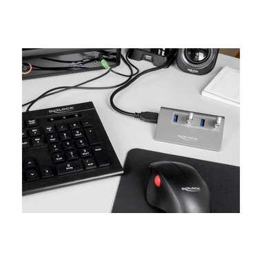 Delock Hub USB 64181 USB 3.1 - 4x USB-A / 1x port de charge