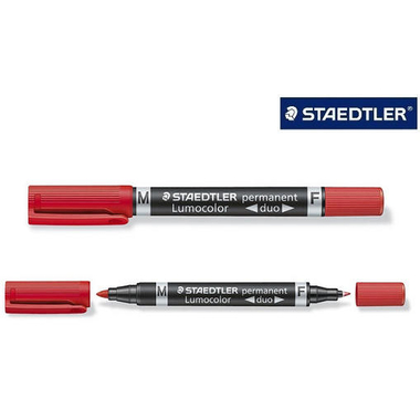 STAEDTLER Lumocolor DUO 348 0.6/1.5mm 348-2 rot perm.