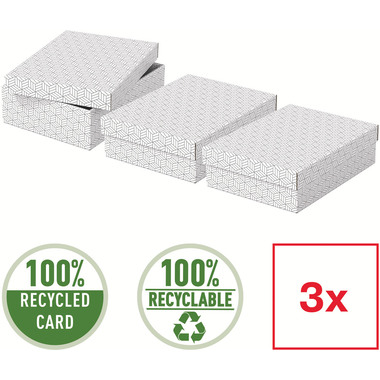 ESSELTE Aufbewahrungsboxen Home M 628284 365x265x100mm, weiss 3 Stk