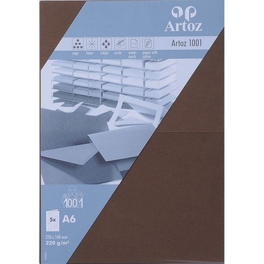 ARTOZ Cartes 1001 A6 107322266 220g brun 5 feuilles