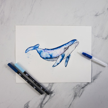 TOMBOW Aquarell Pad A6 PB-AQUA-COV 300g, 15 fogli