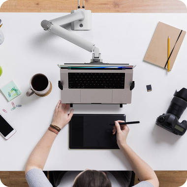 ICY BOX Notebook holder as an IB-MSA101-LH accessory for VESA support