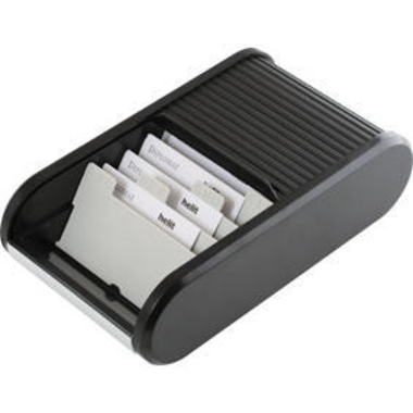 HELIT Box biglietto da visita H6218095 nero 67x136x240mm