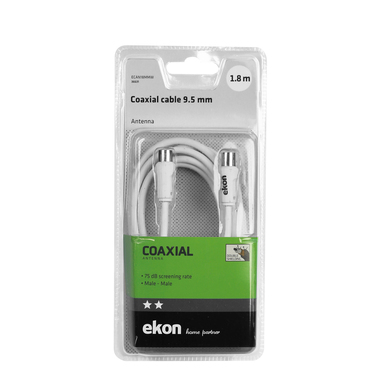 Koaxiales Antennenkabel Stecker / Stecker | Ekon
