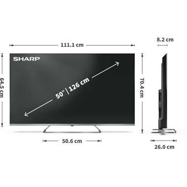 Sharp TV 50JP7465E 50", 3840 x 2160 (Ultra HD 4K), Mini LED