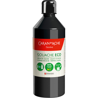 CARAN D'ACHE Deckfarbe Gouache Eco 500ml 2370.009 schwarz flüssig