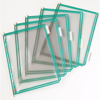 TARIFOLD T-Display tasca pivotante A4 114005 PVC incl. 5 tabs verde 10 pzi.