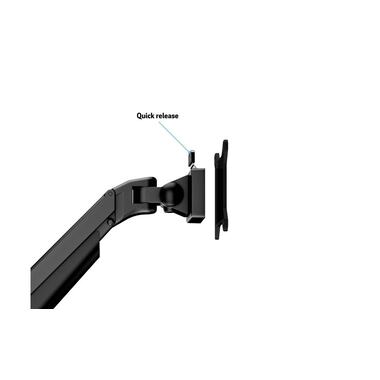 Multibrackets Desk Mount Gas Lift Arm Dual SbS up to 10 kg – Black