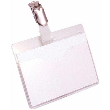 DURABLE Targhetta con clip 810619 trasp., PVC, 60x90mm 25 pezzi