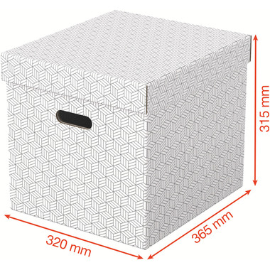 ESSELTE Aufbewahrungsboxen Home Cube 628288 365x320x315mm, weiss 3 Stk