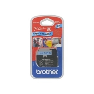 PTOUCH Ruban, non laminé noir/bleu M-K521 pour PT-65/75/85/110 8mx9mm