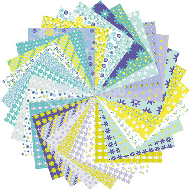 MANDARINE Dépliants Origami 20x20cm 52507O Fleurs 70g 60 feuilles