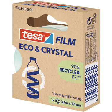 TESA Tesafilm eco&crystal 33mx19mm 59034-00000 Klebeband 1 Stück