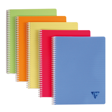 CLAIREFONTAINE Taccuino spirale ass. A4 328126 5mm, quadrettato 90 fogli