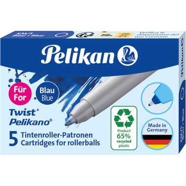 PELIKAN Patrone Tintenroller ECO 824682 blau