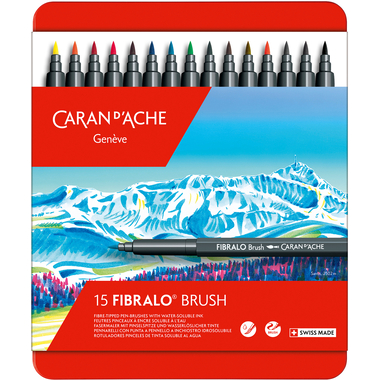 CARAN D'ACHE Classic Fibralo Brush 0.5-5mm 186.315 assortiert 15 Farben