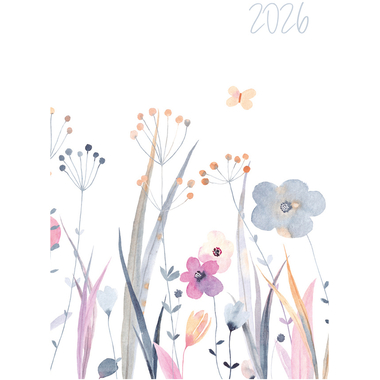 BIELLA Agenda Mittelformat 2026 822313790026U 1S/2P Wildflower ML 7.6x11cm