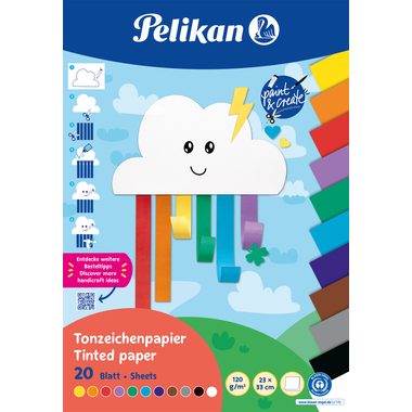 PELIKAN Carta da disegno per argilla 101585 Rainbow 23x33 cm, 120 g/m2
