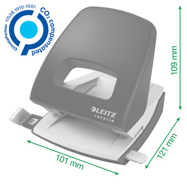 LEITZ Locher NeXXt Recycle 5003-00-35 blau, CO2 neutral 30 Blatt