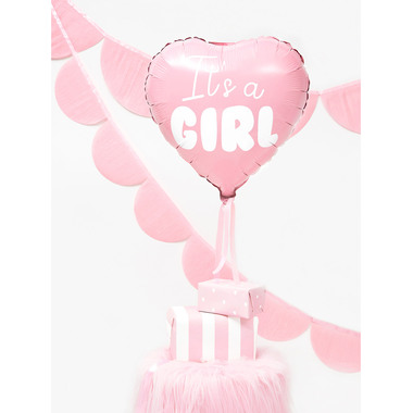 PARTYDECO Ballon en plastique 45cm FB21P-081J It's a girl rose