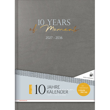 RIDOIDE 10 Jahresagenda 2027-2036 7022404017.27 1T/1S grau DE 21x29.1cm