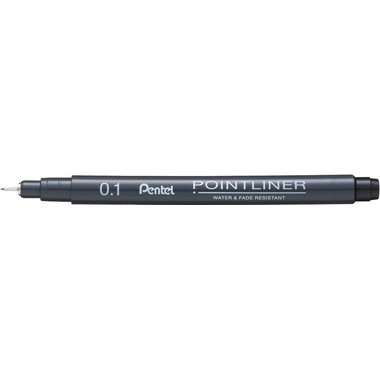 PENTEL Fineliner Pigment 0.1 mm S20P-1A POINTLINER, schwarz