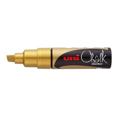 UNI-BALL Chalk Marker 8mm PWE-8K GOLD gold, Keilspitze