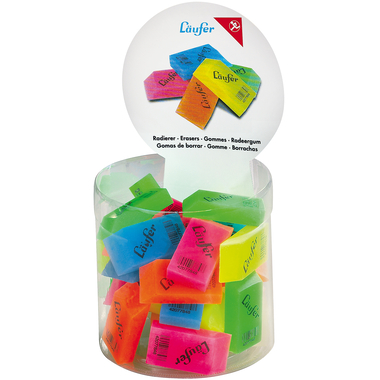 LÄUFER Radierer transluzent 11710 sortiert