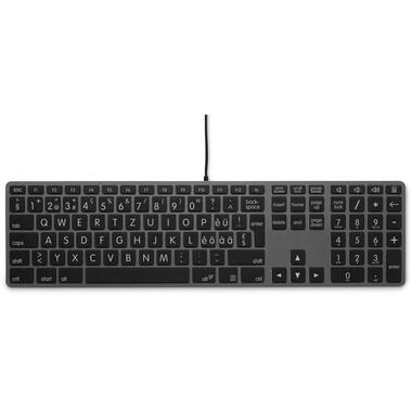 LMP Tastatur USB Grosse Beschriftung WinOS Grau