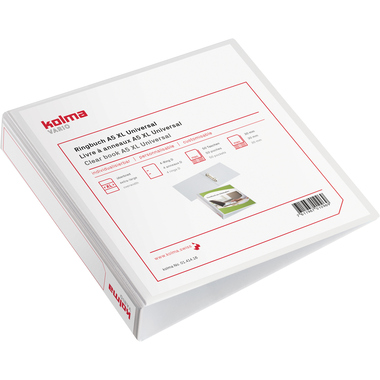 KOLMA Präs.-Ringbuch Vario 4.7cm 01.414.16 2 Ringe weiss A5+