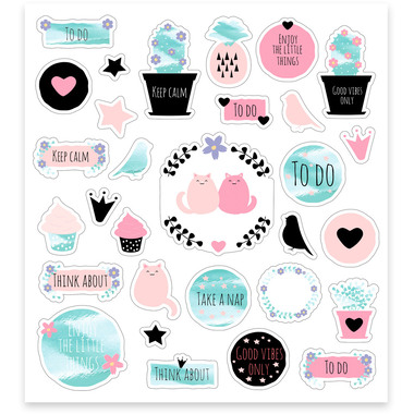 URSUS Glitzer-Sticker FUN Mot. 01 59540006F 130 Sticker