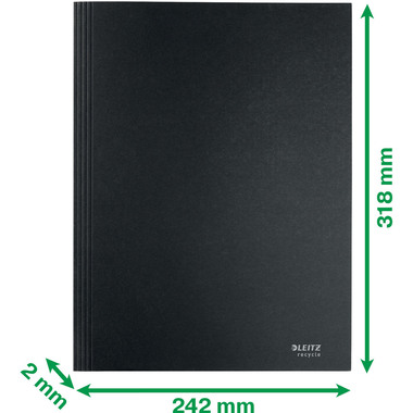 LEITZ Juris Portefeuille Recycle A4 3906-00-95 noir, carton
