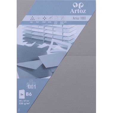 ARTOZ Cartoline 1001 B6 107362262 220g, graphit 5 fogli