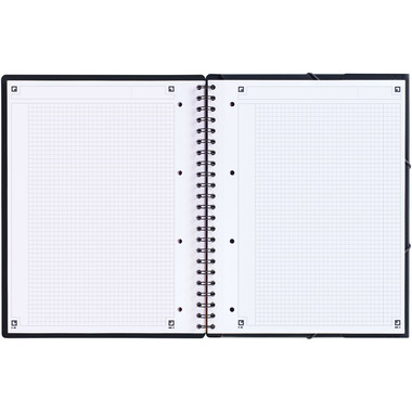 OXFORD Meetingbook International A4+ 100100362 schwarz, kariert 5mm 80 Blatt