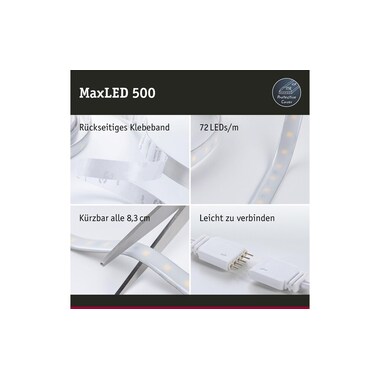 Paulmann LED-Stripe MaxLED 500 2700 K, 3 m Basisset