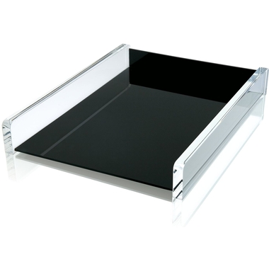 WEDO Briefablage Exklusiv A4 608001 schwarz/transparent Acryl