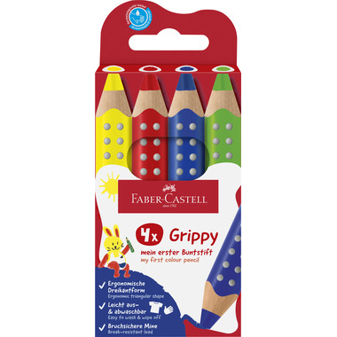 FABER-CASTELL Farbstifte Grippy 110701 4 Farben