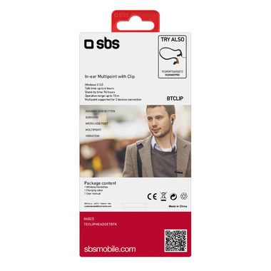 Oreillettes Wireless avec clip | SBS
