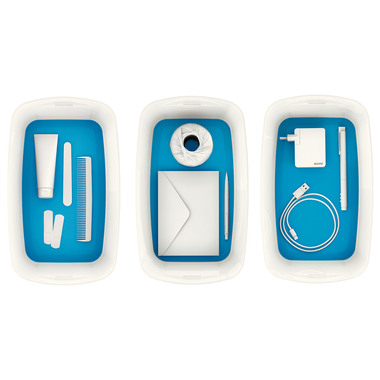 LEITZ MyBox Klein, mit Deckel 5lt 52291036 weiss/blau