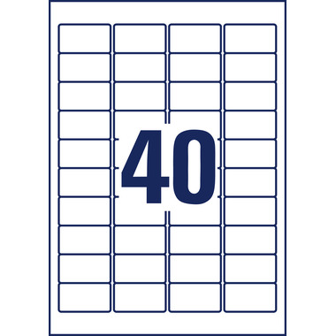 AVERY ZWECKFORM Etiquettes 45,7x25,4mm L7781-25 transparent 1000 pcs.