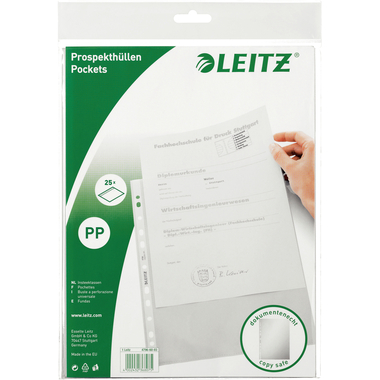LEITZ Prospekthülle PP A4 47966003 trasparente 25 pezzi