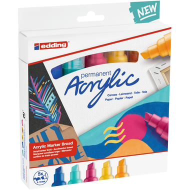 EDDING Acrylmarker 5000 5-10mm 5000-5S ass. 5 pcs.