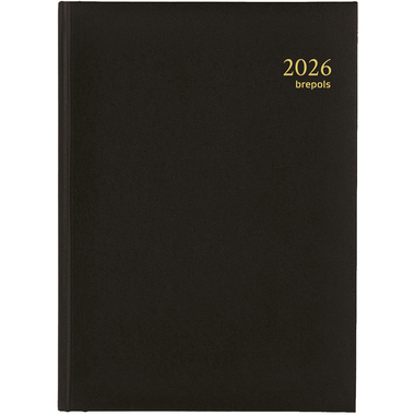 BREPOLS Agenda Euro Lima 2026 0.224.1256 1T/1S schwarz 14.8x21cm