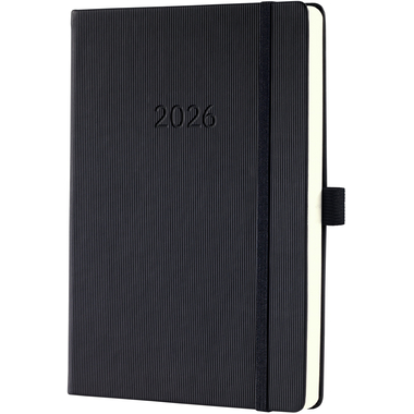 CONCEPTUM Tageskalender 2026 C2610 1T/1S schwarz 21.3x14.8cm