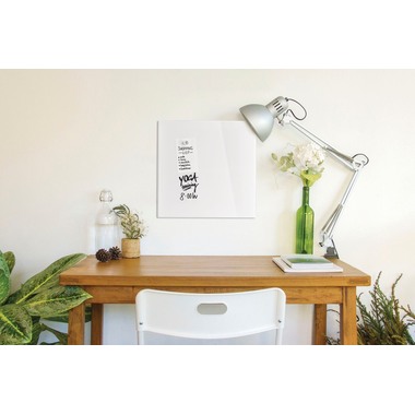 MAGNETOPLAN Design-Glasboard 400x400mm 13401000 weiss, magnetisch