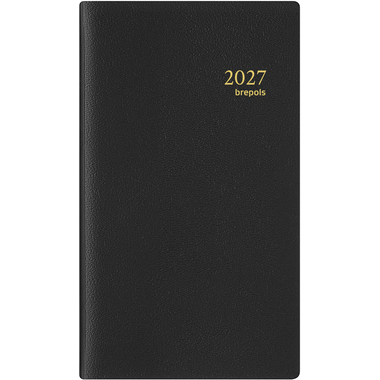BREPOLS Agenda Interplan Genova 2027 0.736.2051 1W/1S schwarz 8.9x16cm