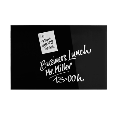 MAGNETOPLAN Design-Glasboard 600x400mm 13402012 nero, magnetico