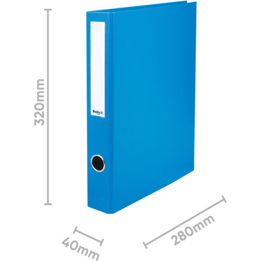 BIELLA Cart. anelli Dinor-Quatro 4cm 12644405U blu, 4-anelli A4
