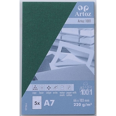 ARTOZ Cartes 1001 A7 107136143 220g, racing green 5 feuilles